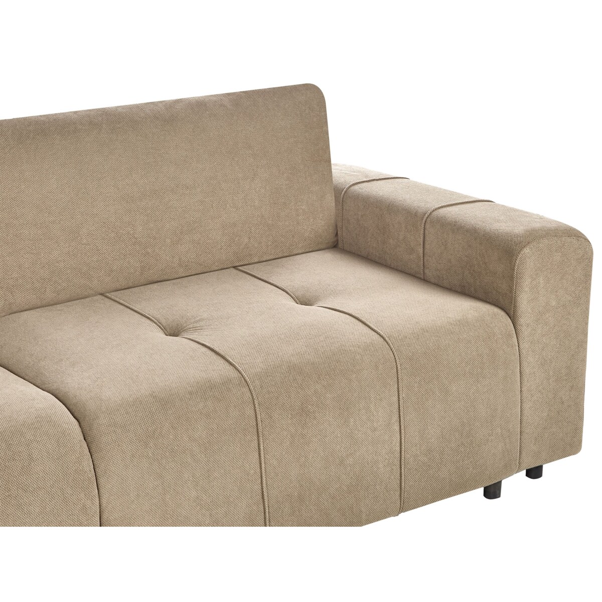 Sofa 3-osobowa rozkładana z pojemnikiem beżowa INNVIK