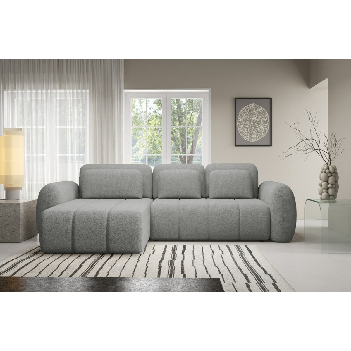 Narożnik CONTII L premium z funkcją spania Kolor: Quelle 83