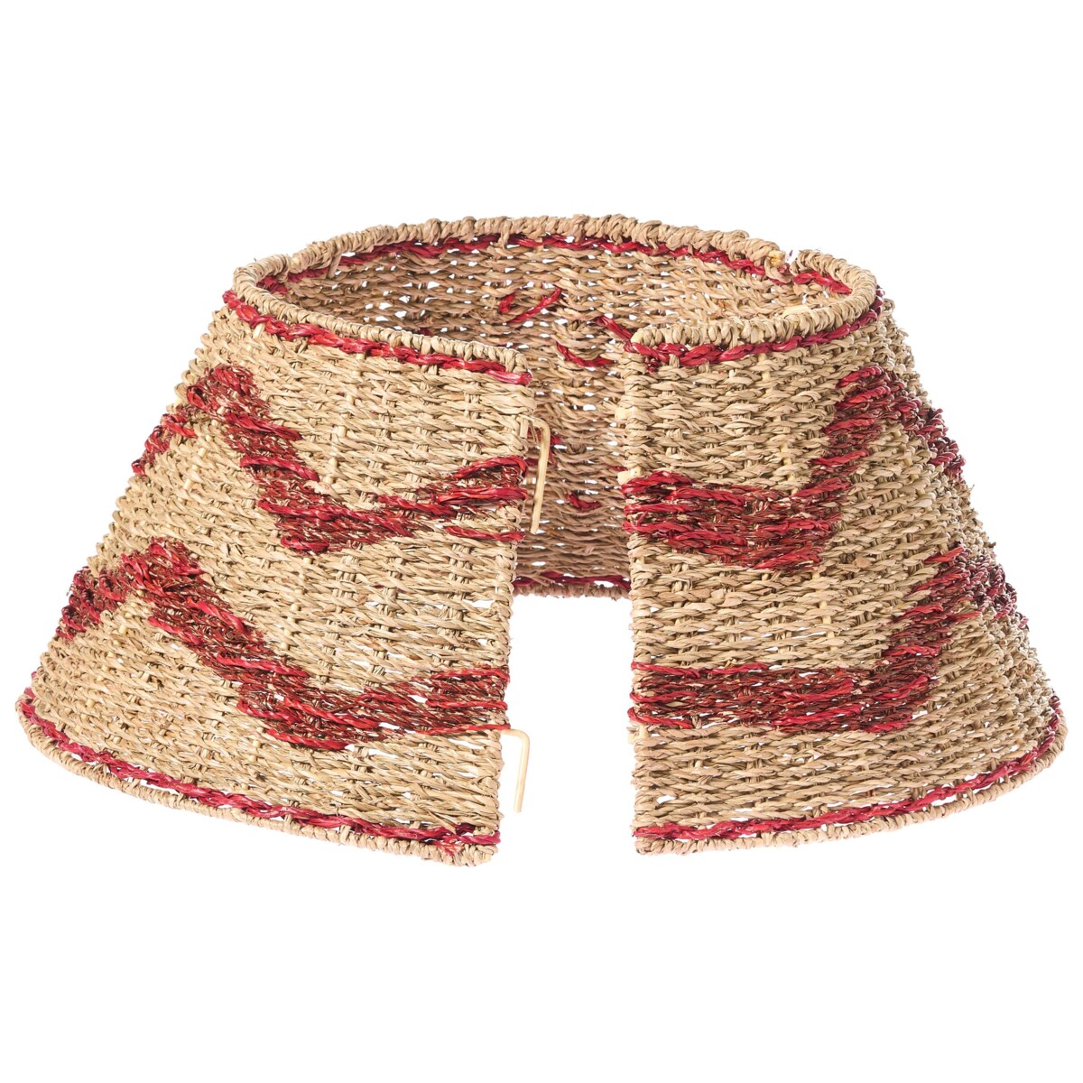 Osłonka pod choinkę HIVER Trawa morska Czerwony 51 cm