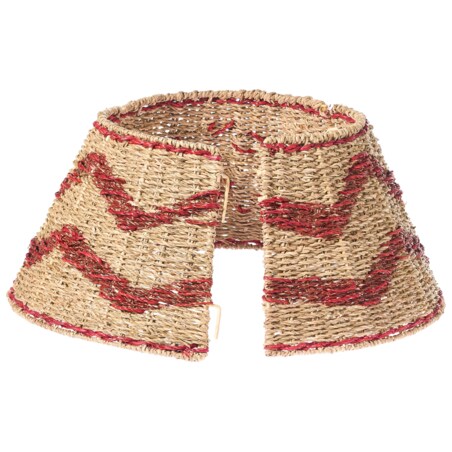 Osłonka pod choinkę HIVER Trawa morska Czerwony 51 cm