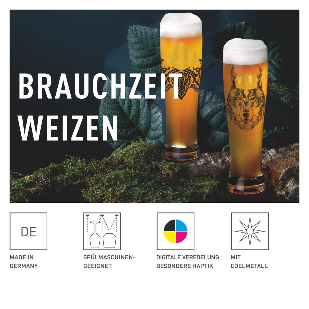 Zestaw 2 szklanek do piwa Brauchzeit, Jakub Vanis