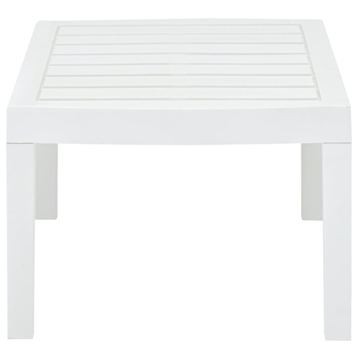 vidaXL Stolik ogrodowy, biały, 78x55x38 cm, plastikowy