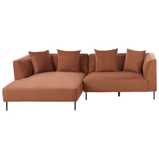 Narożnik dla 3 osób SATER Brązowy Prawostronny