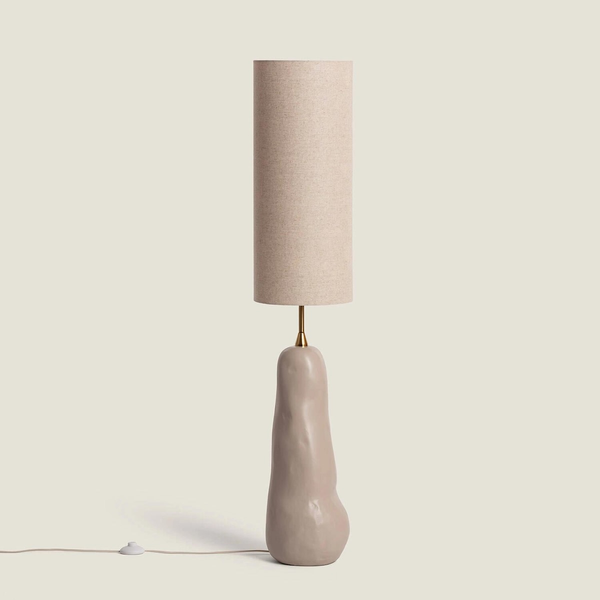 Lampa podłogowa beżowa Lava 137 cm