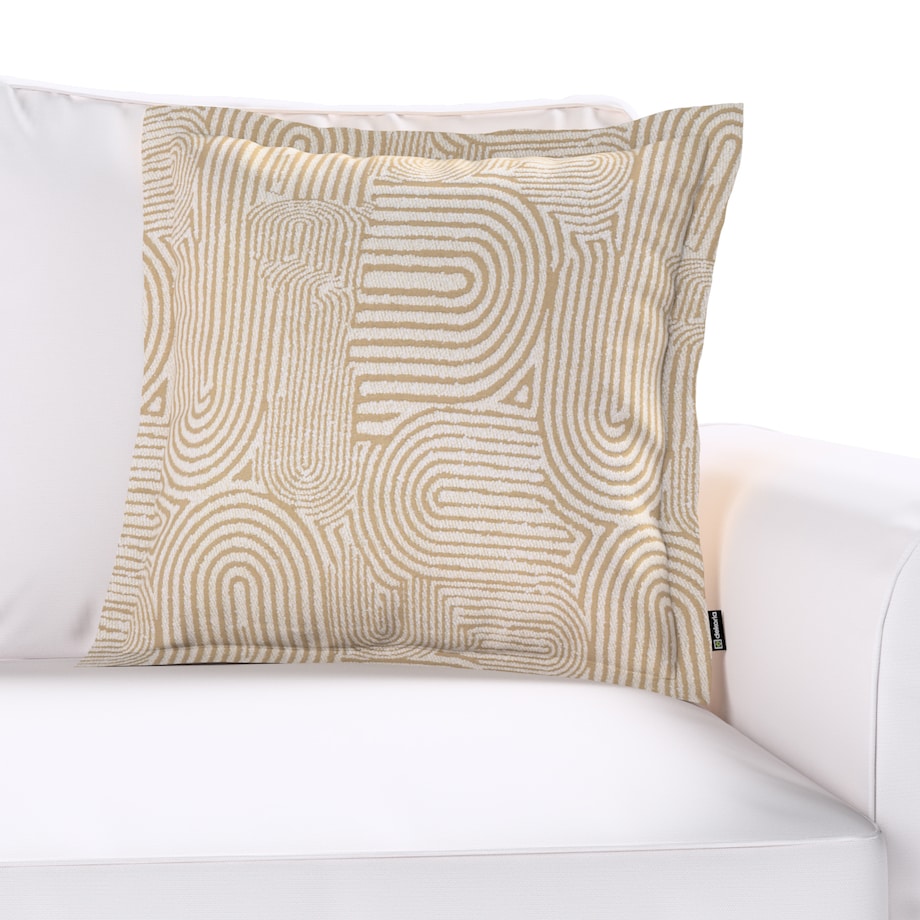 Poszewka Mona na poduszkę 45x45 beżowe łuki na kremowym tle