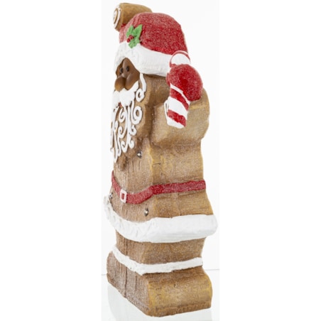 Figurka świętego Mikołaja LED 39x26x9 cm w czerwonej czapce