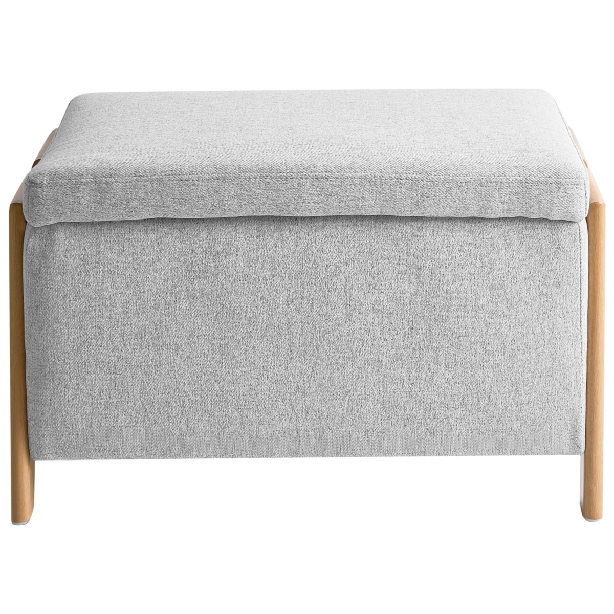 Komplet wypoczynkowy dla 3 osób EDLAND Jasnoszary z ławką