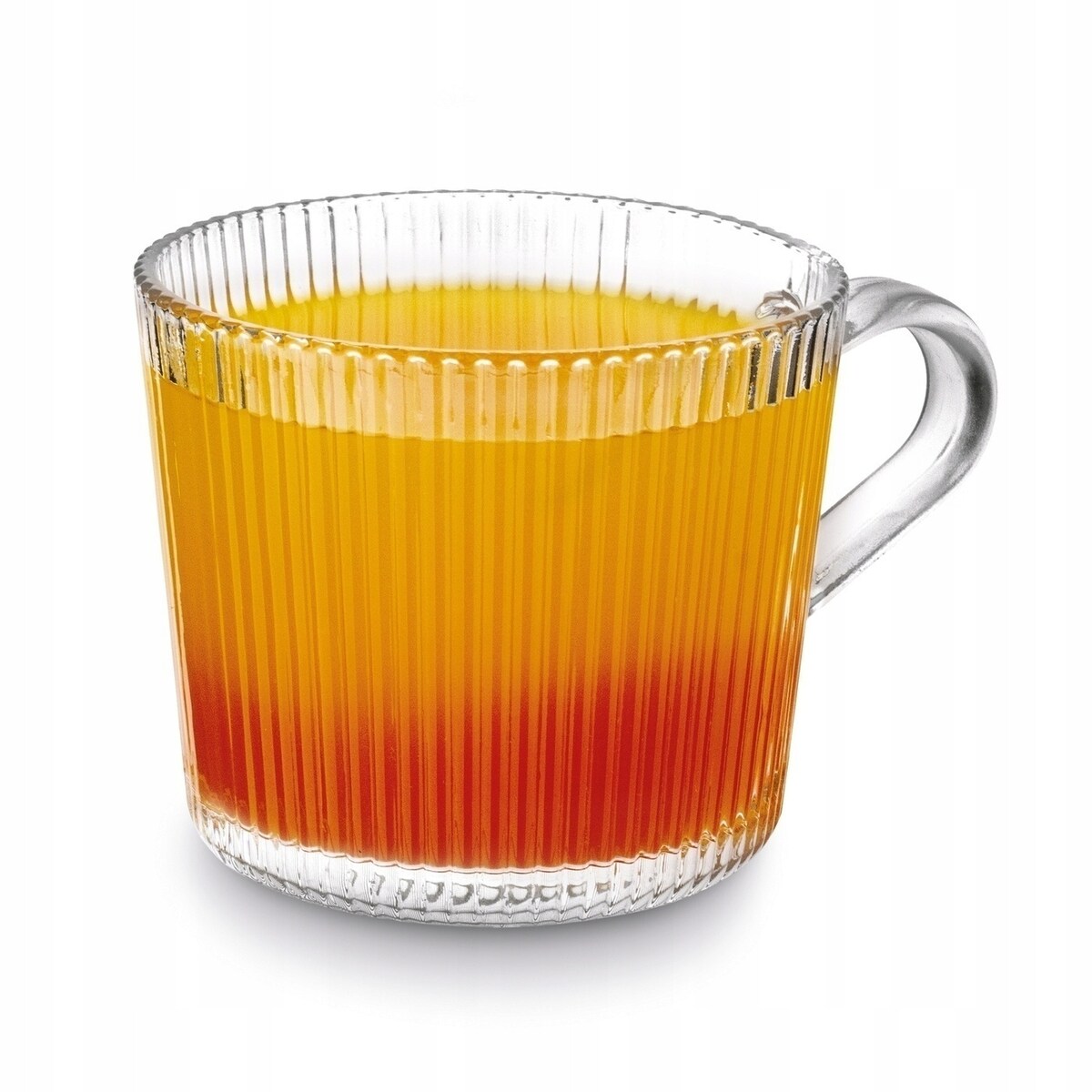 6x 400 ml KUBEK FILIŻANKA szklanka w paski na herbatę kawę latte desery