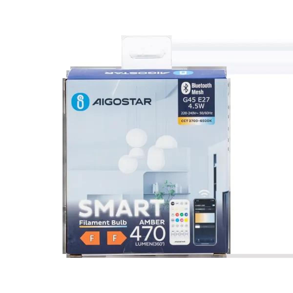 inteligentna żarówka bluetooth mesh g45 4.5w cct 2 szt. ,z pilotem