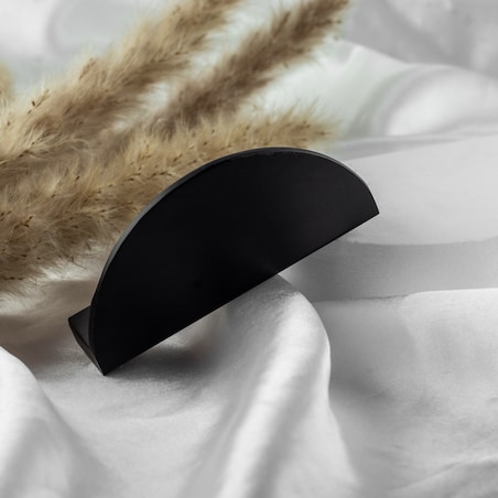 Uchwyt do mebli czarny blaszka okragły meblowy loft do szafek szuflad