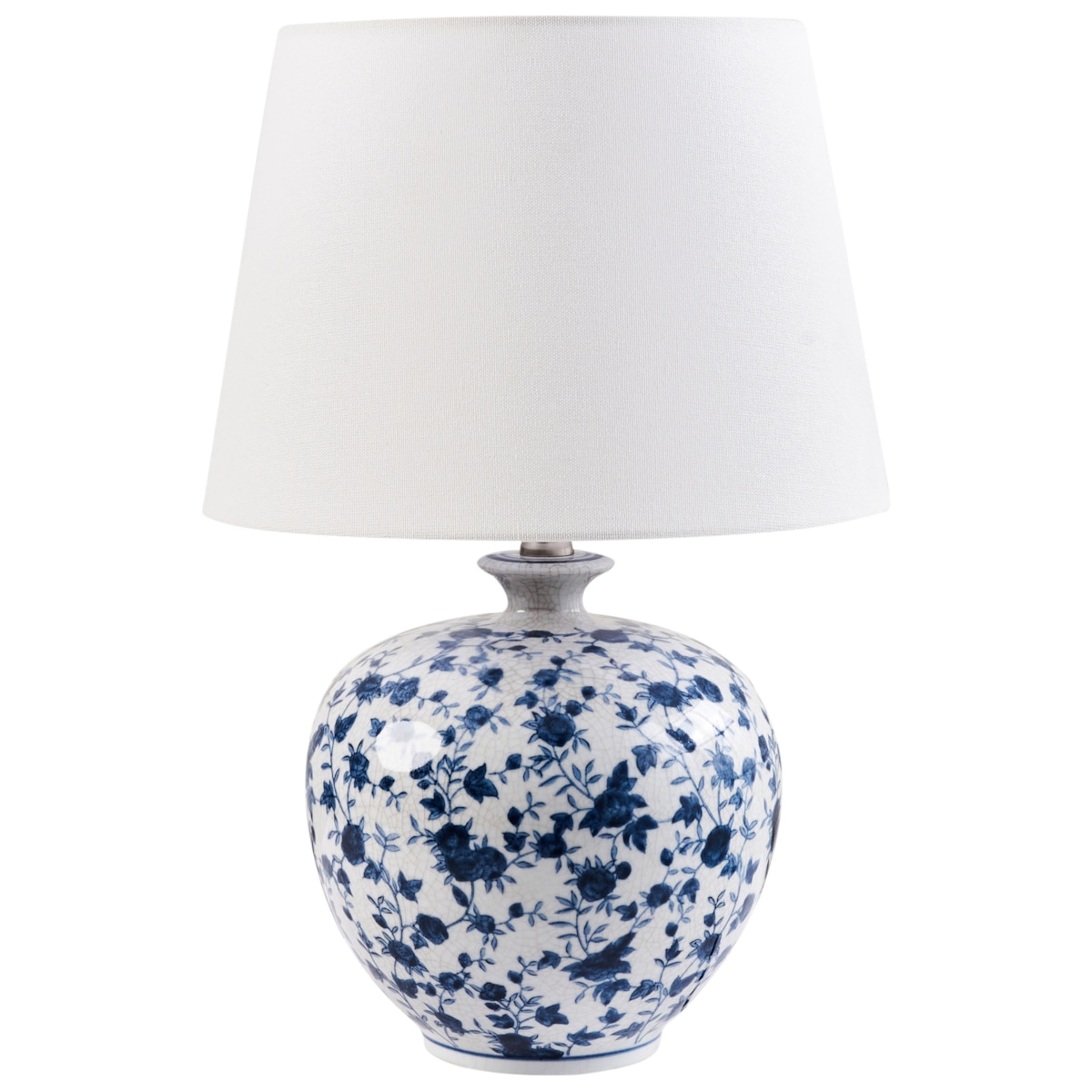 Lampa stołowa SILVES Porcelana Biały/ niebieski