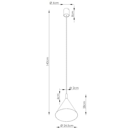 Lampa wisząca NOX 25 zielona oliwka