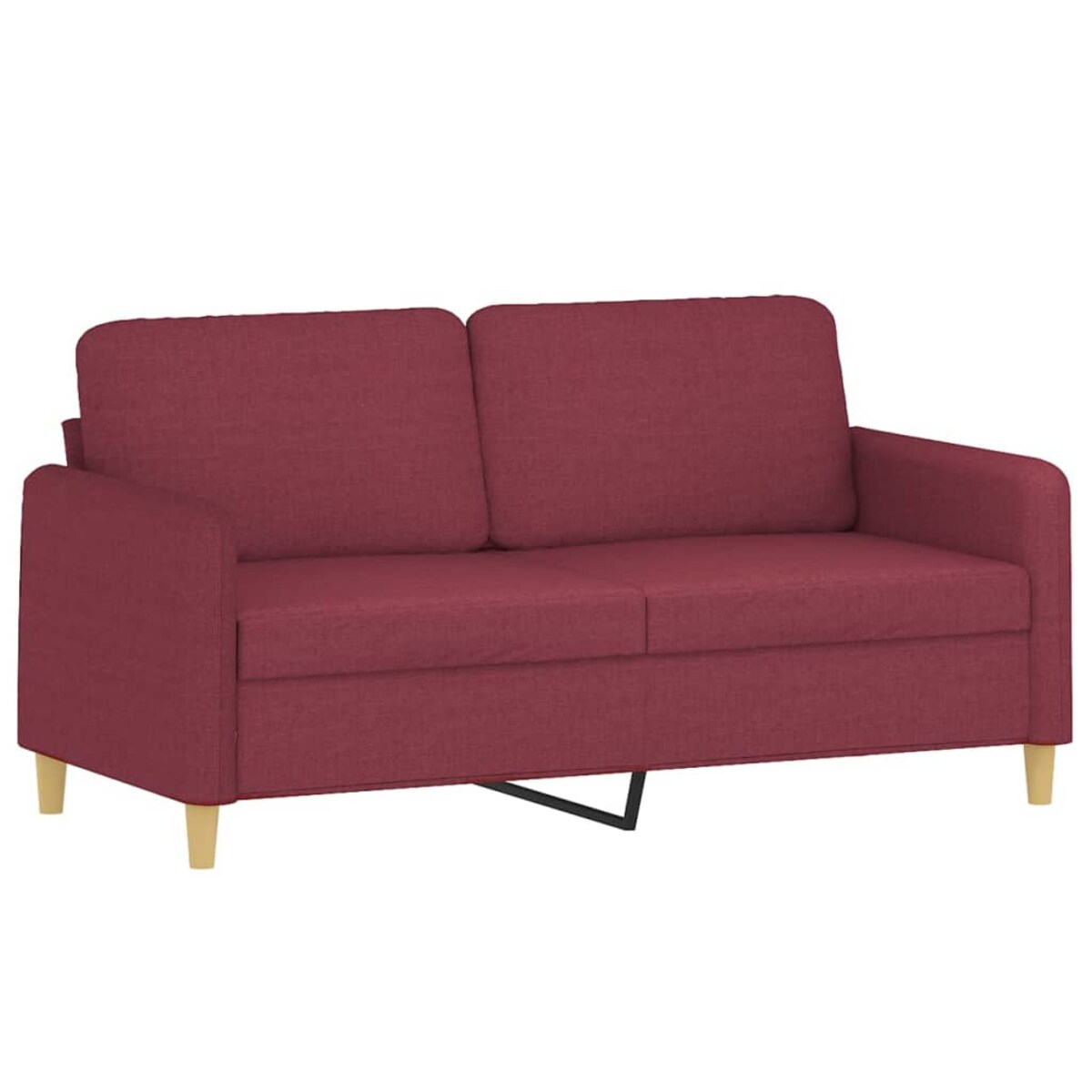 vidaXL Sofa 2-osobowa, winna czerwień, 140 cm, tapicerowana tkaniną