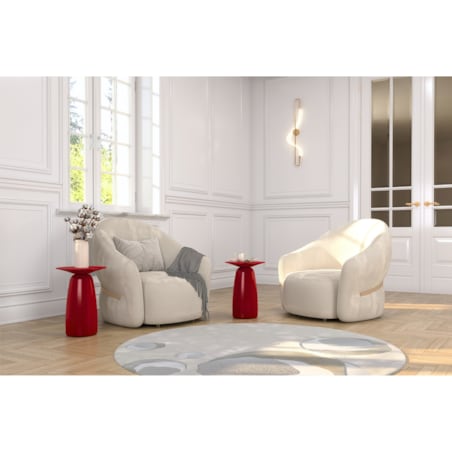 Stolik drewniany różne kolory Baobab 44, kolor bordowy