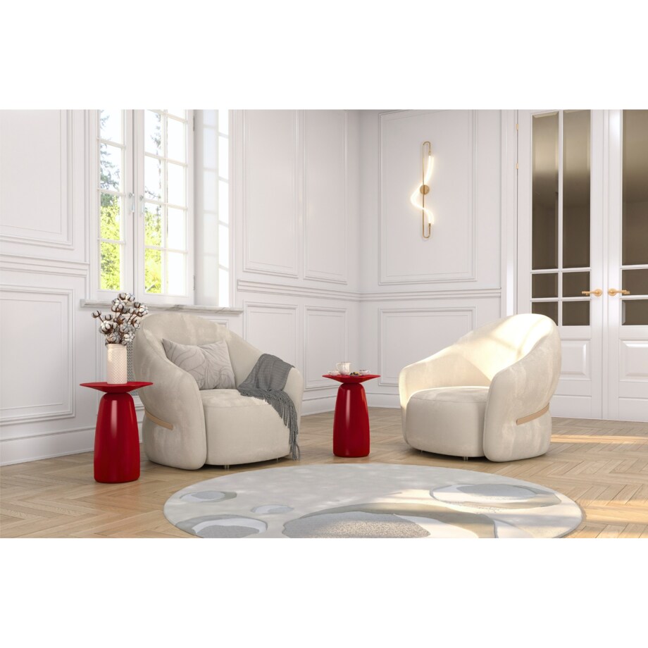 Stolik drewniany różne kolory Baobab 44, kolor bordowy