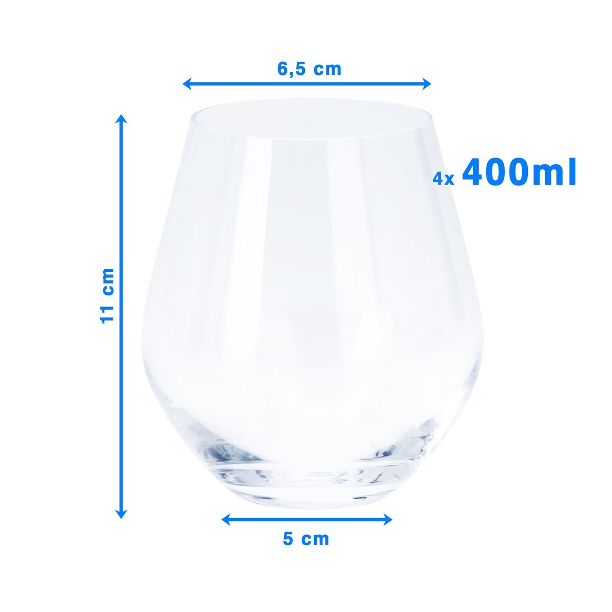 4X Szklanki Kryształowe Do Whisky Napojów Drinków Prezent 400 Ml Komplet Zestaw Szklanek