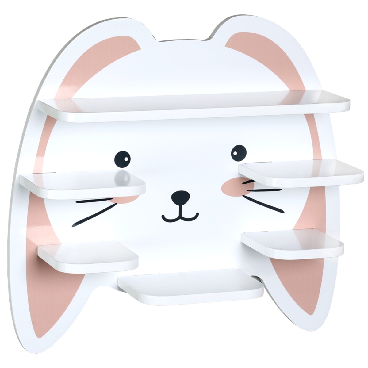 Półka ścienna z uszami do pokoju dziecięcego, 45 cm