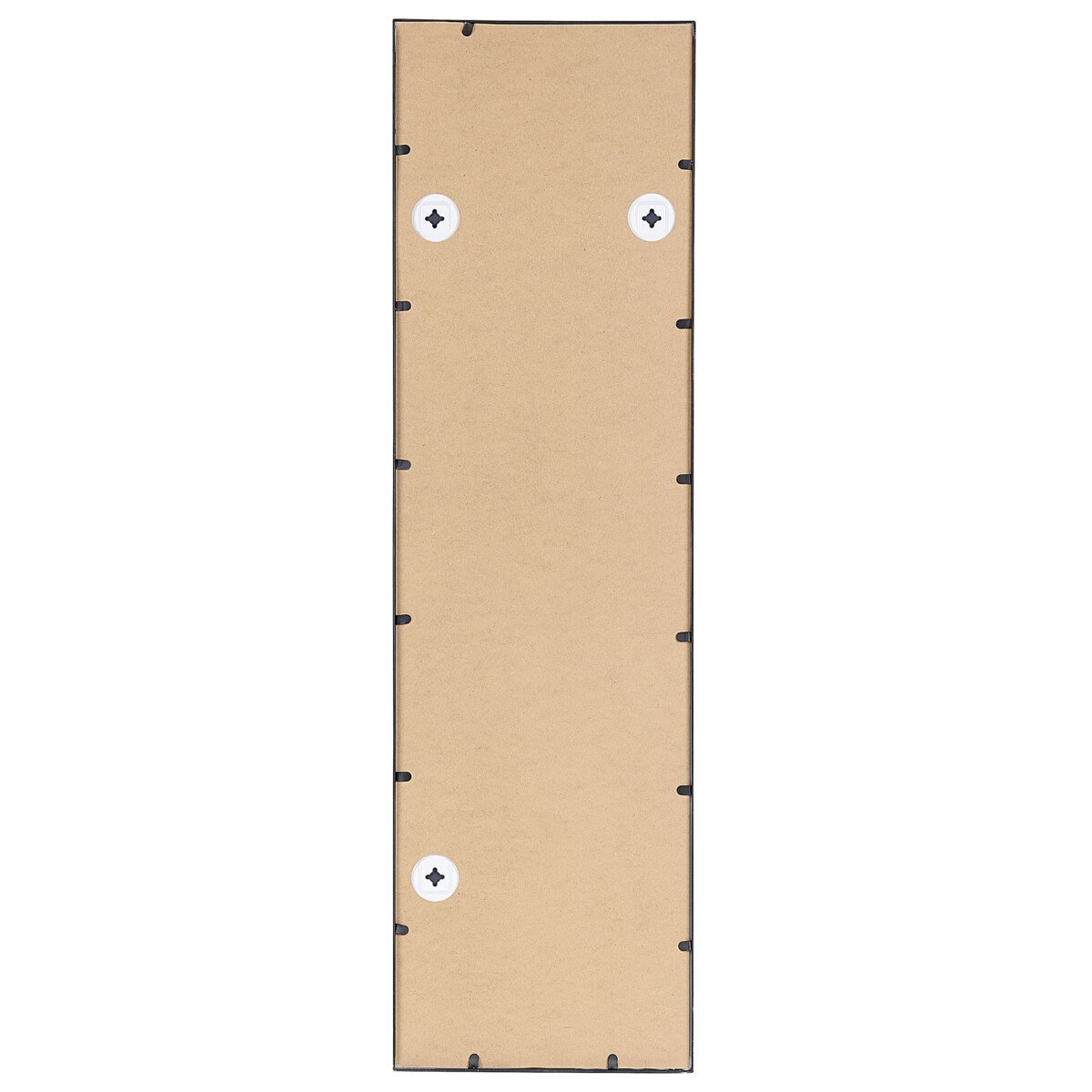 Metalowe lustro ścienne okno 38 x 132 cm czarne CAMON