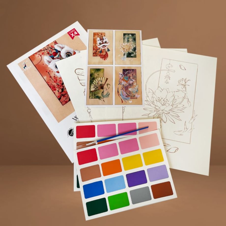 Malowanie akwarelą - Nieznana Azja - 4 elementy