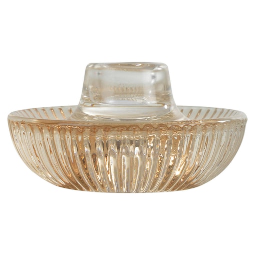 Karbowany świecznik ze szkła ARTY