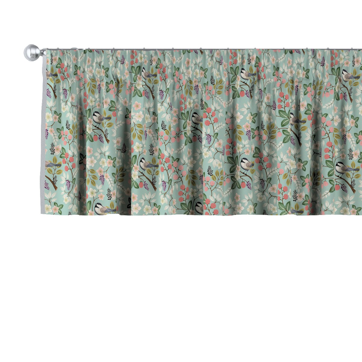 Lambrekin na taśmie marszczącej 390x40 niebieski