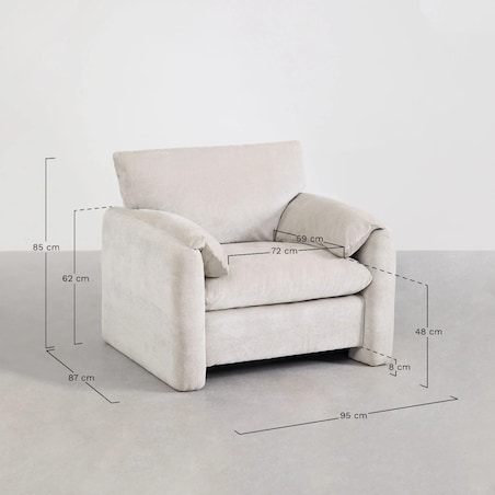 Fotel wypoczynkowy bouclé szałwiowo zielony Serra