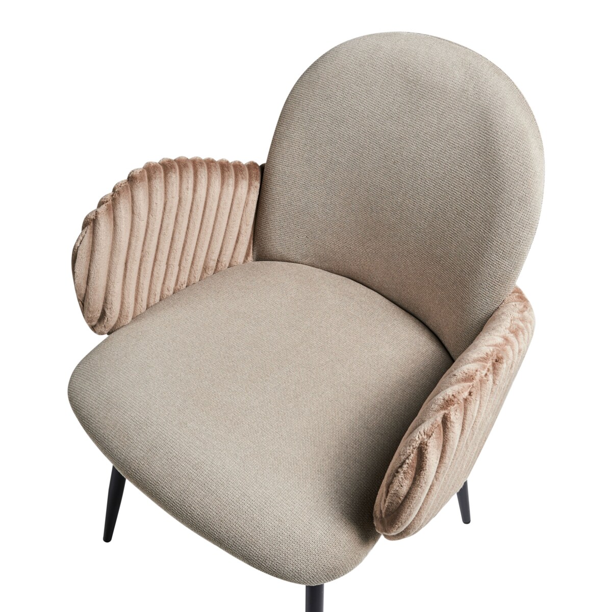 Zestaw 2 krzeseł do jadalni AMITY Beżowoszary