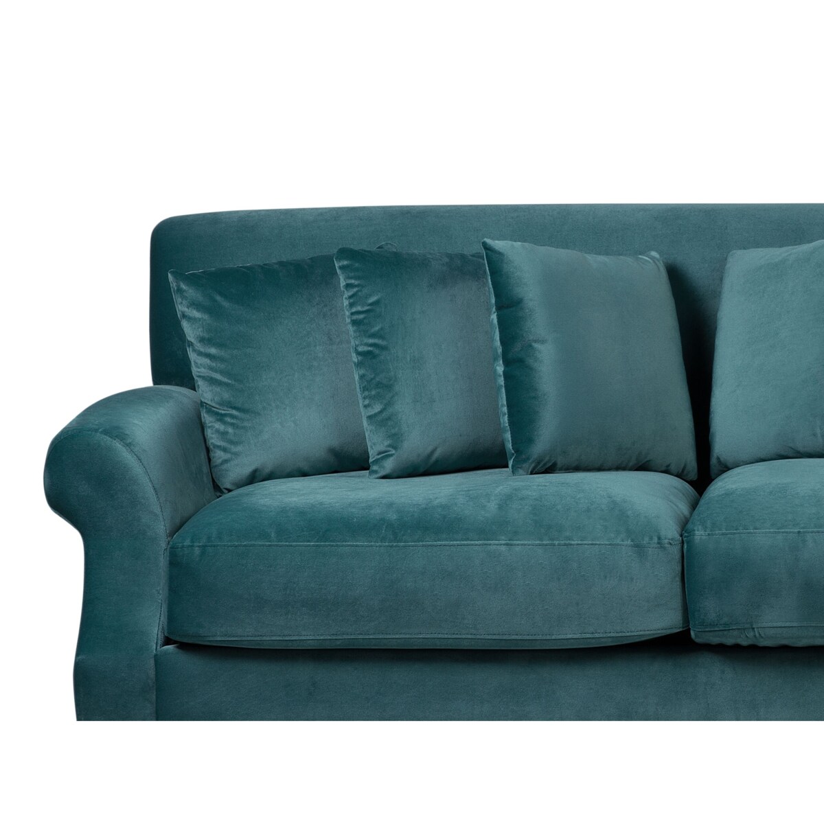 Sofa 3-osobowa welurowa lazurowa EIKE