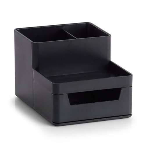 Organizer na biurko z plastiku, 11,2 x 15,5 x 9,5 cm