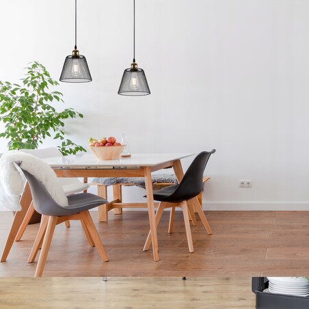 Lampa Sufitowa Wisząca Metalowa Balck Siatka