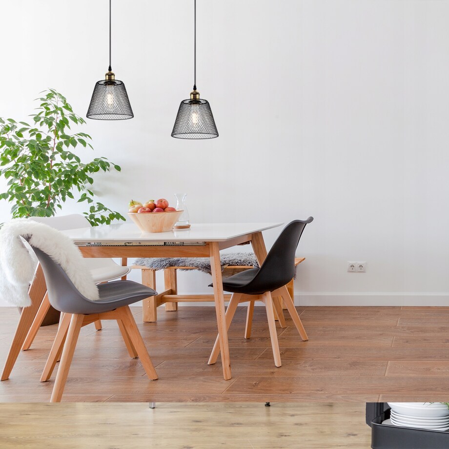 Lampa Sufitowa Wisząca Metalowa Balck Siatka