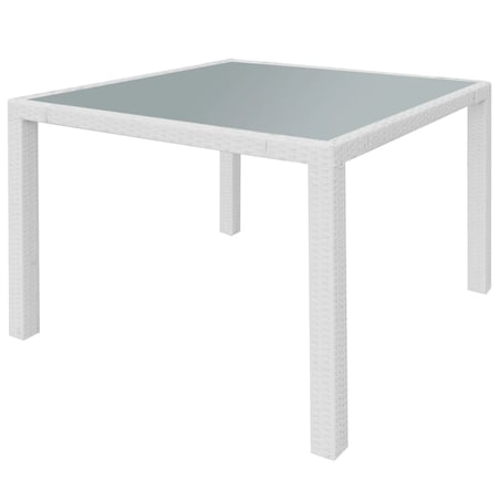 vidaXL 5-cz. zestaw mebli ogrodowych, rattan PE, kremowa biel