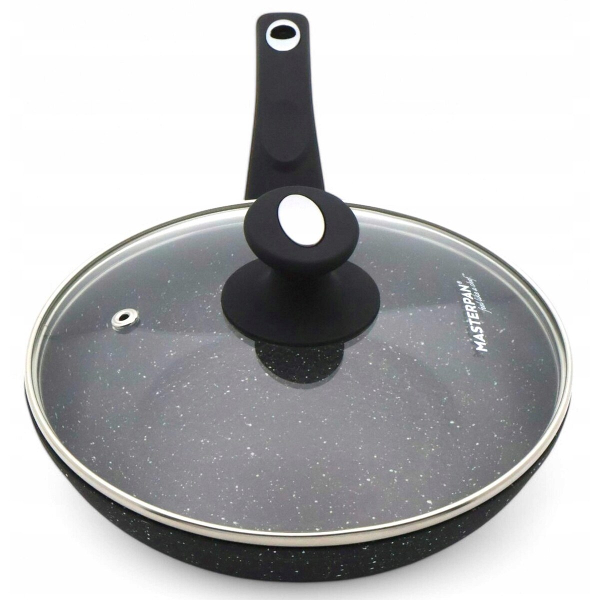 Patelnia Granitowa Pokrywka 26 Cm Plaster Miodu Indukcja Gaz 2.0L Wysoka 5.0