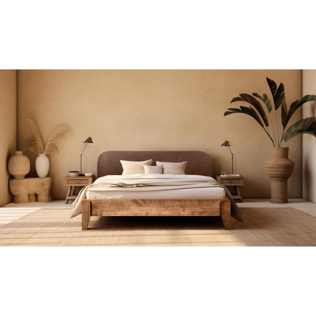 Łóżko Moln (180x200) w tkaninie Himalaya 90