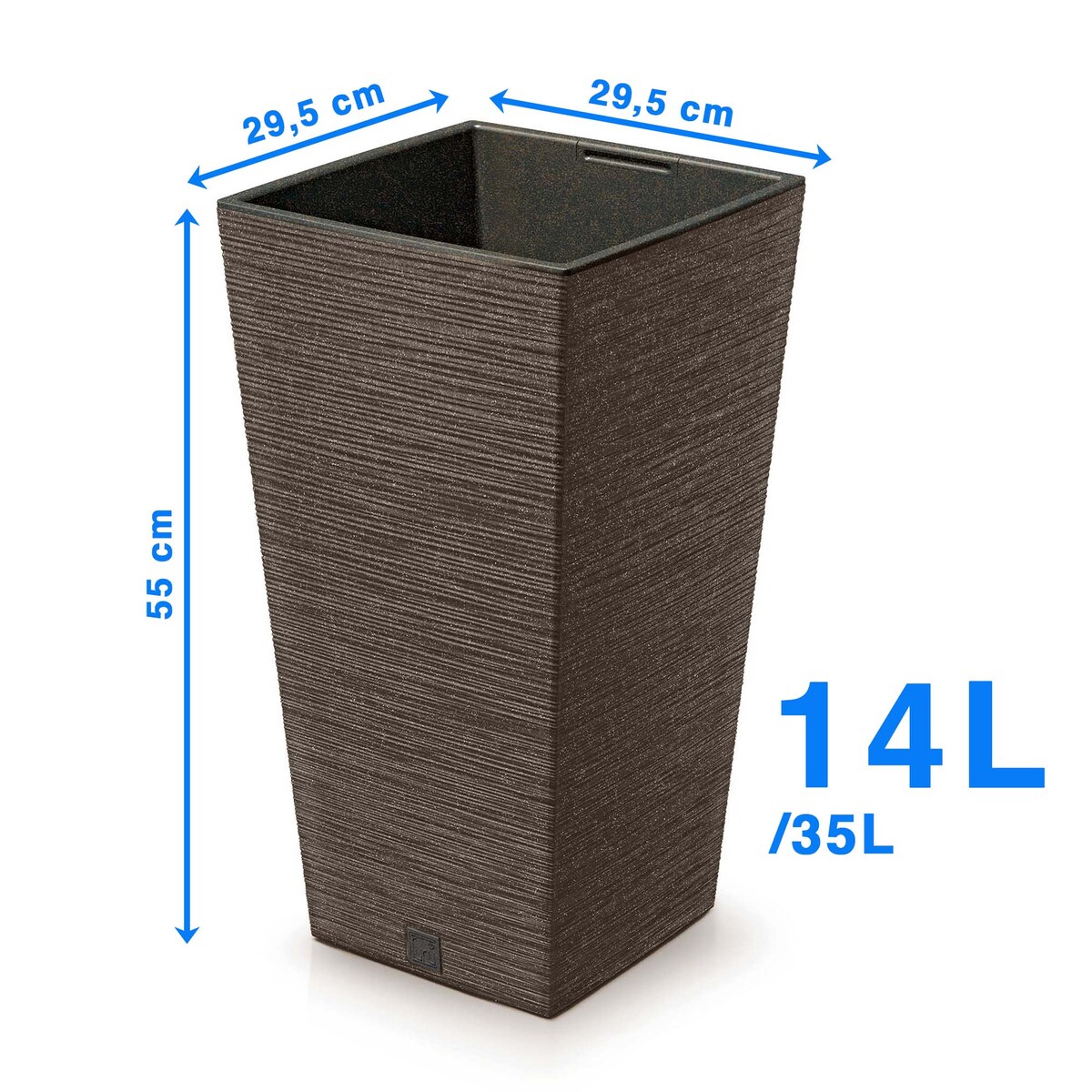 Doniczka Donica Ogrodowa 24 Cm Na Taras Do Ogrodu Domu Eco Wood Wysoka