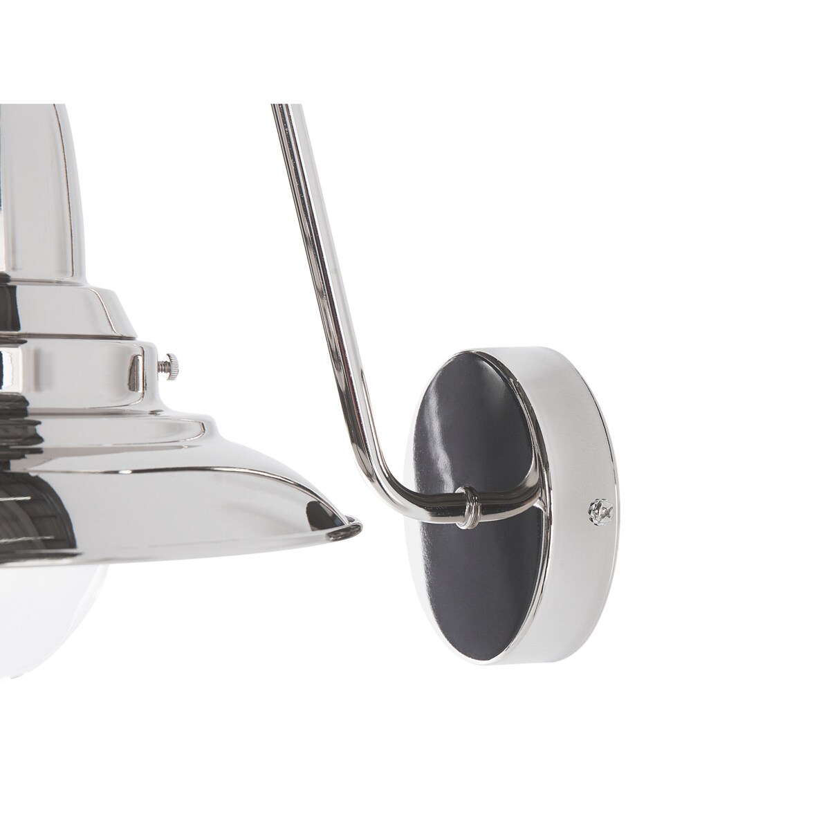 Lampa ścienna metalowa srebrna LUZA