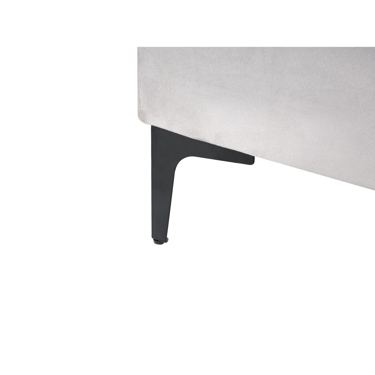 Łóżko Welur SUZETTE 180 x 200 cm Jasnoszary