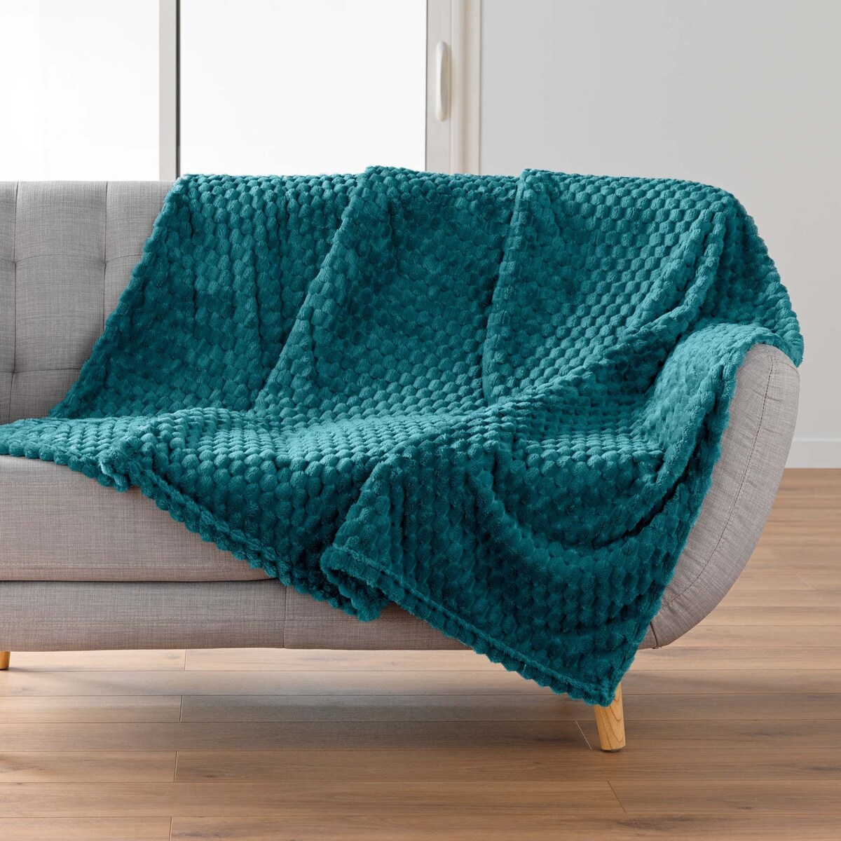 Narzuta na łóżko pikowana 150x125 cm AGOGE morski