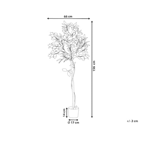 Sztuczna roślina LEMON TREE 156 cm Zielony