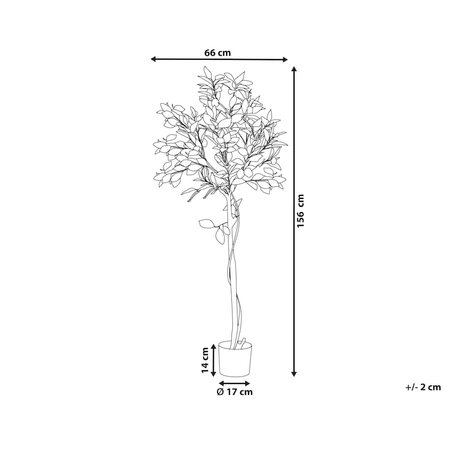 Sztuczna roślina LEMON TREE 156 cm Zielony
