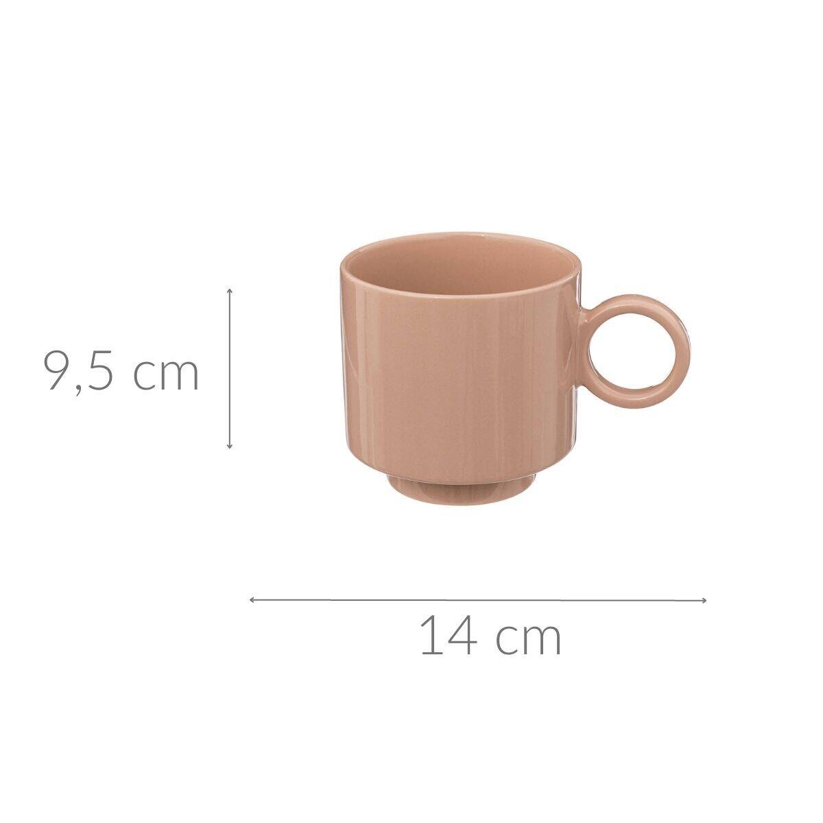 Kubek z okrągłym uchem RETRO, 380 ml