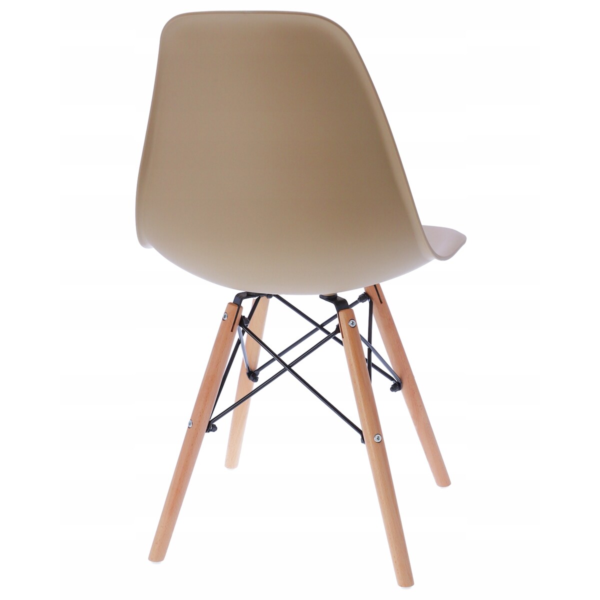 Krzesło skandynawskie wyprofilowane EVA beżowe