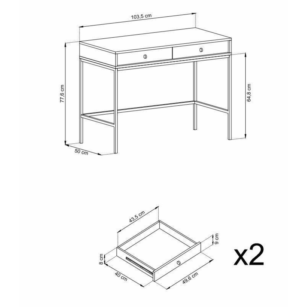 Toaletka Evora beżowa