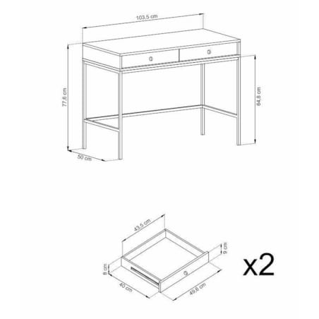Toaletka Evora beżowa