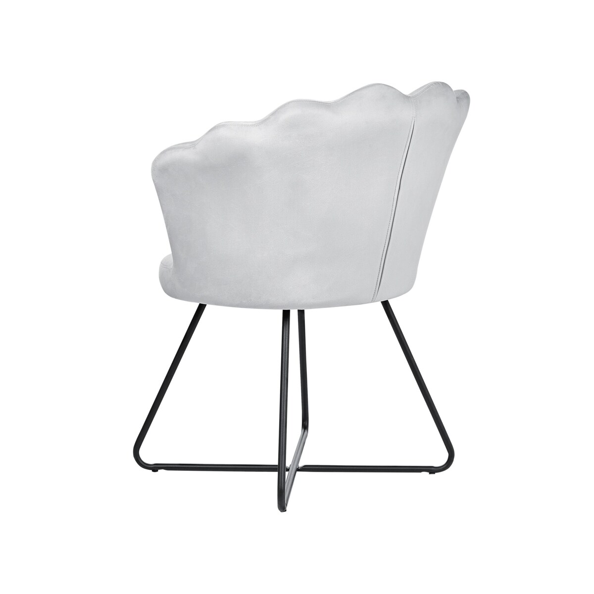 Fotel welurowy szary LOVELOCK