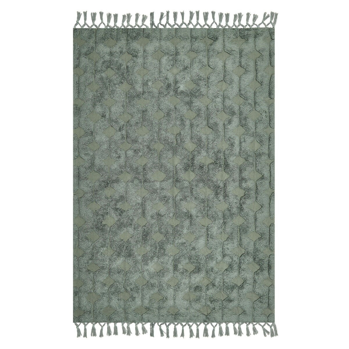 Dywan bawełniany 140 x 200 cm zielony KARS