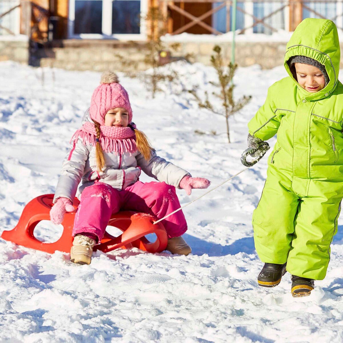Sanki Na Śnieg Dla Dzieci Ślizg Ślizgacz Zjazdowy Z Linką
