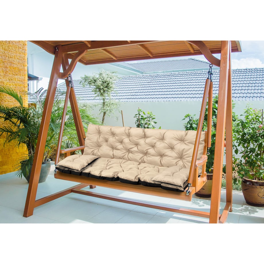 Poduszka Ogrodowa Na Huśtawkę Ogrodową Ławkę 120X60X50 Cm + 2 Poduszki