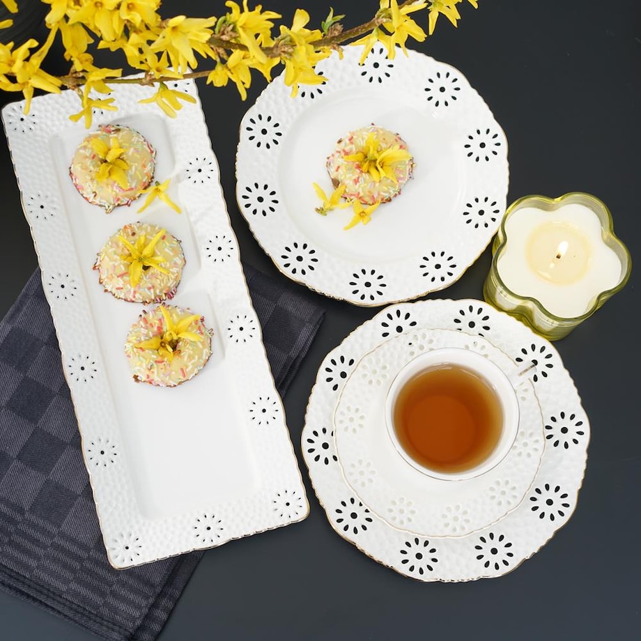 VILLA ITALIA Półmisek prostokątny porcelanowy 31,5 cm x 13 cm LORETTA