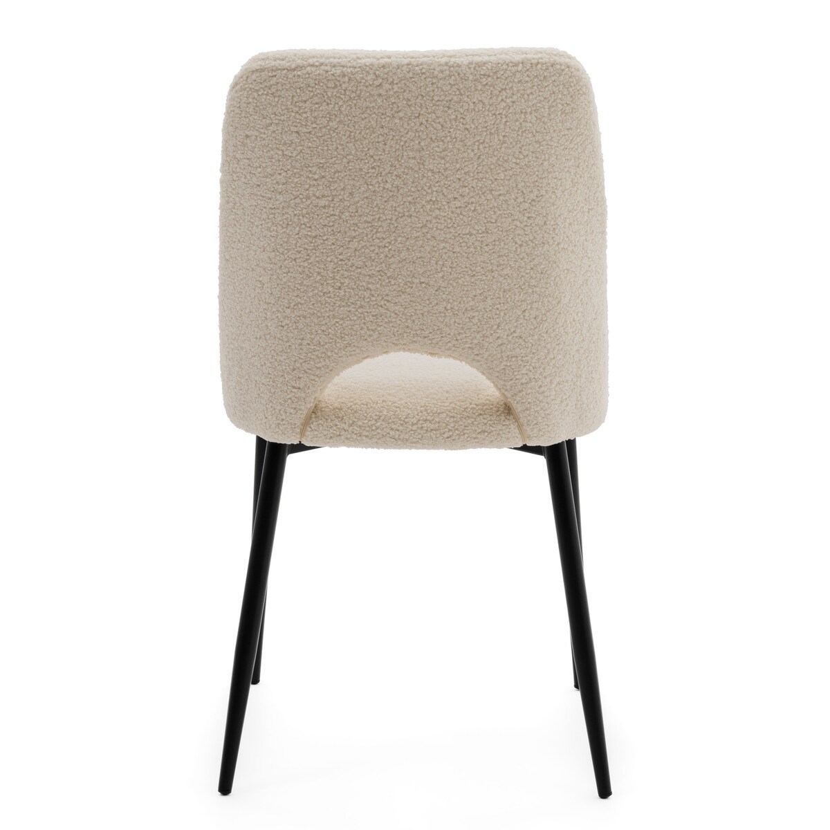 KRZESŁO TAPICEROWANE DO SALONU GLAMOUR TKANINA BOUCLE TEDDY JASNOBEŻOWE ORO